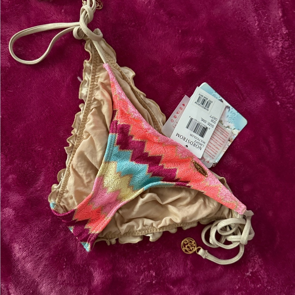Luli Fama Multicolor Zigzag Missoni Bikini Bottom nwt S